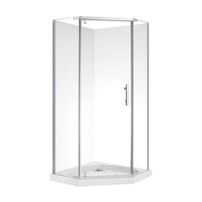 1000X1000MM ANGLE SHOWER ENCLOSURE KIT - CHROME - The Tile Collection™