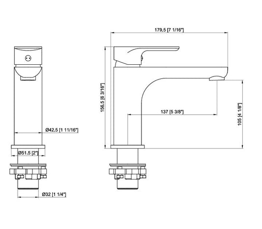 SOHO ROUND BASIN MIXER DN- CHROME