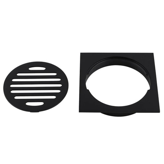 ZEPHYR 80MM SQUARE FLOOR DRAIN - MATTE BLACK