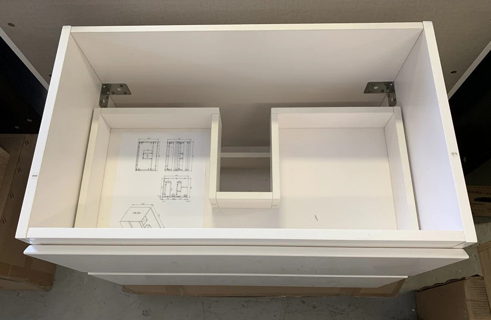NELSON WALL HUNG VANITY | 600MM | GLOSS WHITE | PLYWOOD - The Tile Collection™