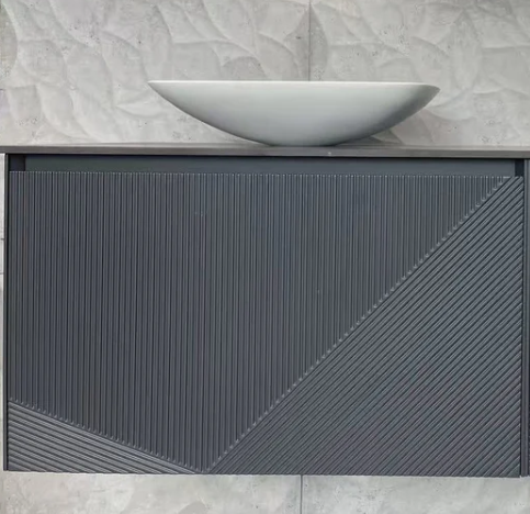 900MM DARK GREY WALL HUNG VANITY – PARALLEL AVO| MODERN FLOATING BATHROOM VANITY NZ