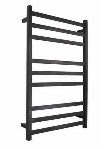 9 BAR SQUARE HEATED TOWEL RAIL HTR 1200H*600W*110D- MATTE BLACK
