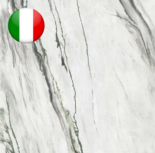 SUPERGRES (ITALY) PURITY ELITE GREEN CALACATTA 750 X 1500MM - $199/Piece