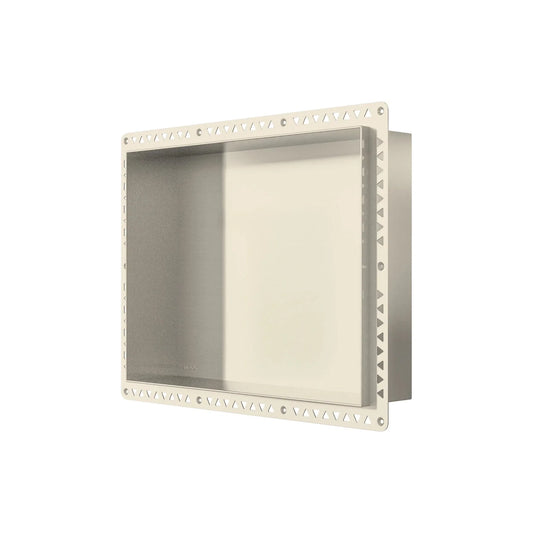 ANOOK® SHOWER NICHE 400X300X90MM - BRUSHED NICKEL