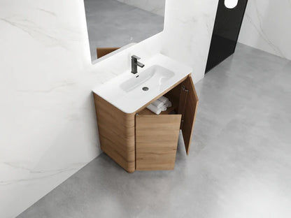 900MM BROOK PLYWOOD FLOORSTANDING VANITY WITH CERAMIC TOP