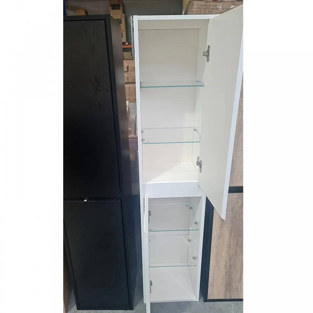 1600MM WHITE GLOSS PLYWOOD TALL CABINET - The Tile Collection™