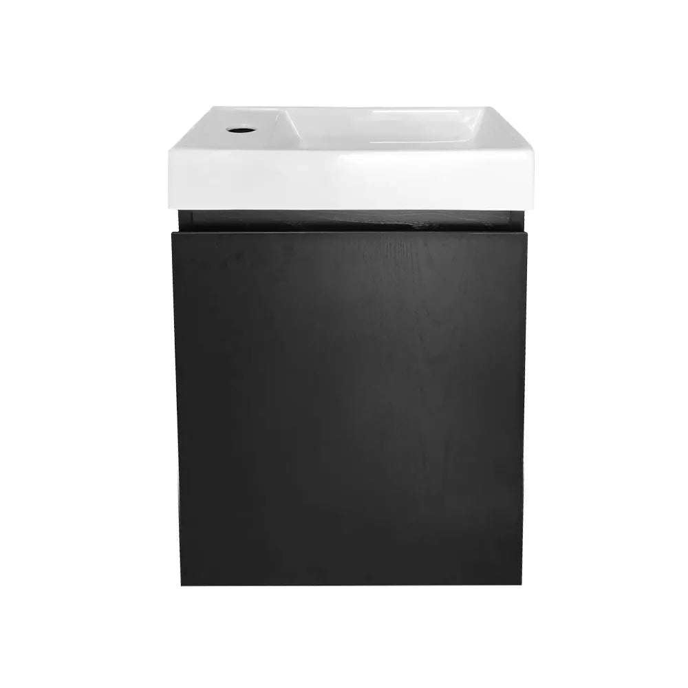 PICCOLO 400MM DARK OAK PLYWOOD WALL HUNG VANITY - The Tile Collection™