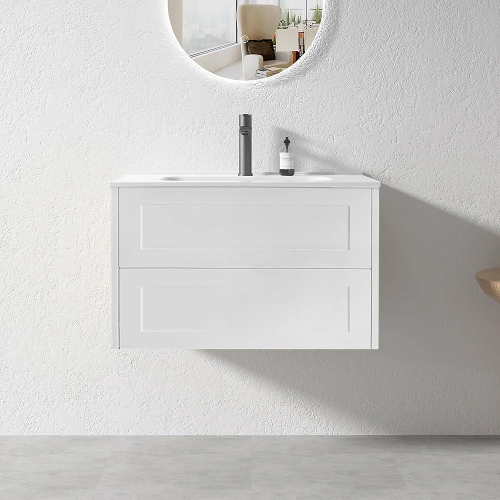 750MM SHAKER STYLE HAMPTON PLYWOOD WALLHUNG VANITY