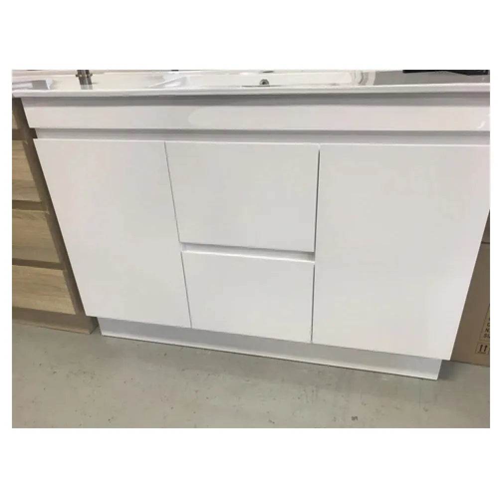 1200MM MADRID PLYWOOD WHITE GLOSS FLOOR STANDING VANITY| DOUBLE BASIN - The Tile Collection™