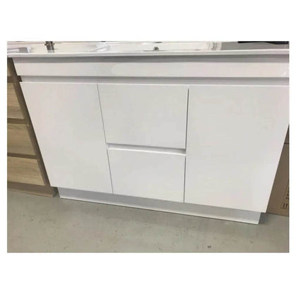 1200MM MADRID PLYWOOD WHITE GLOSS FLOOR STANDING VANITY| DOUBLE BASIN - The Tile Collection™