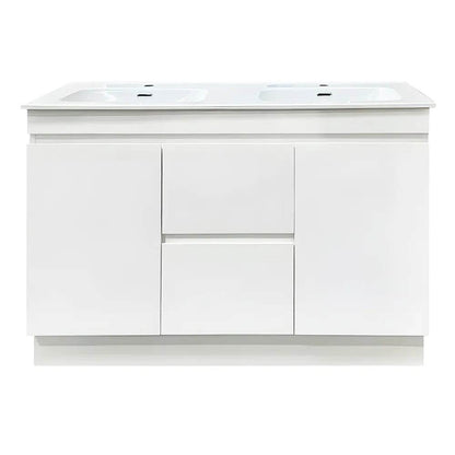 1200MM MADRID PLYWOOD WHITE GLOSS FLOOR STANDING VANITY| DOUBLE BASIN - The Tile Collection™