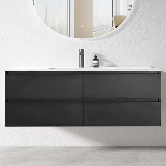 NELSON WALL HUNG VANITY | 1800MM | DARK OAK | PLYWOOD SINGLE BASIN CABINET ONLY - The Tile Collection™