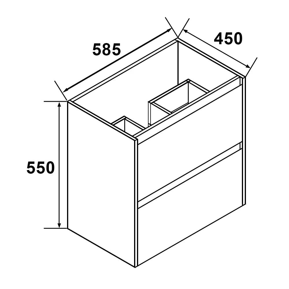 NELSON WALL HUNG VANITY | 600MM | GLOSS WHITE | PLYWOOD - The Tile Collection™