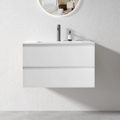 NELSON WALL HUNG VANITY | 750MM | GLOSS WHITE | PLYWOOD - The Tile Collection™