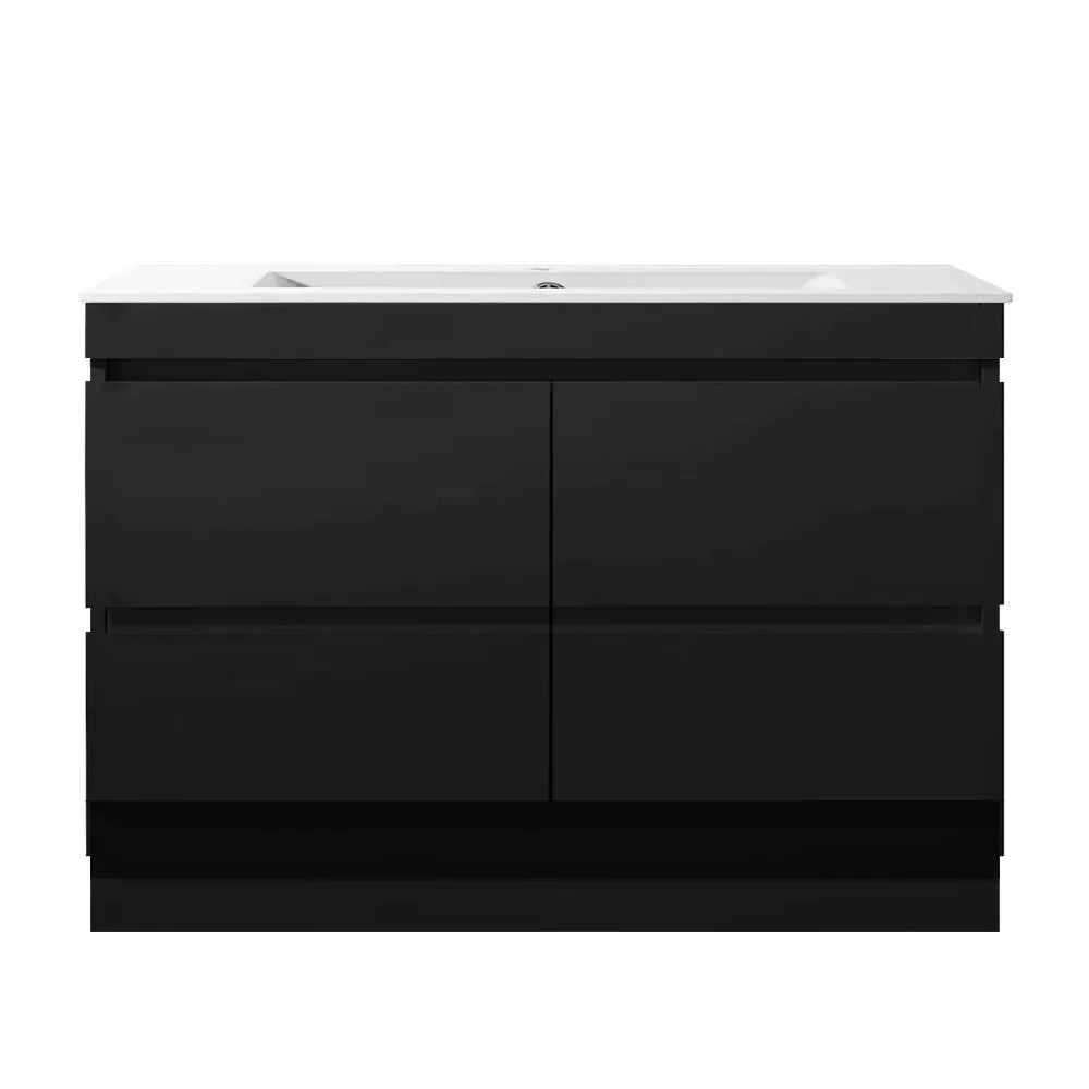 1500MM POLO DARK OAK PLYWOOD FLOORSTANDING VANITY SINGLE BASIN - The Tile Collection™