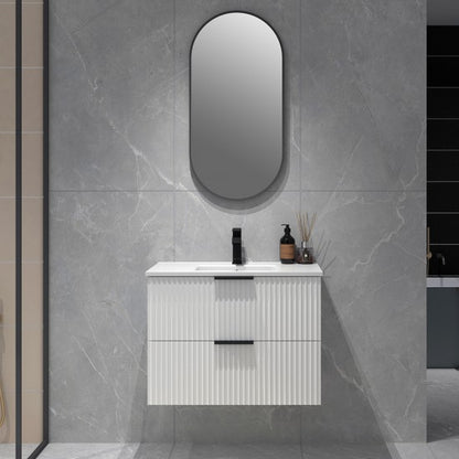 BILLY MATTE WHITE WALL HUNG VANITY | 750MM | PLYWOOD - The Tile Collection™