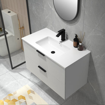 BILLY MATTE WHITE WALL HUNG VANITY | 900MM | PLYWOOD - The Tile Collection™