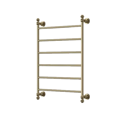 Heritage Style Heated Towel Rail -Brushed Brass, 6 Bar Heated Towel Rail - Brushed Brass NZ