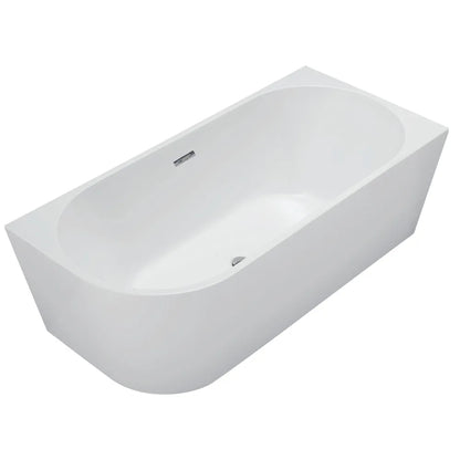 space saving 1400mm back to wall corner bath white acrylic