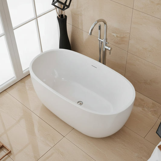 1700MM OVAL FREESTANDING BATH - WHITE GLOSS (ONLINE ONLY)