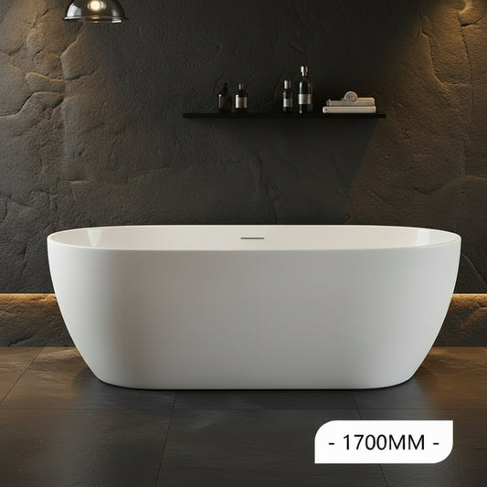 1700MM OVAL FREESTANDING BATH - WHITE GLOSS (ONLINE ONLY)