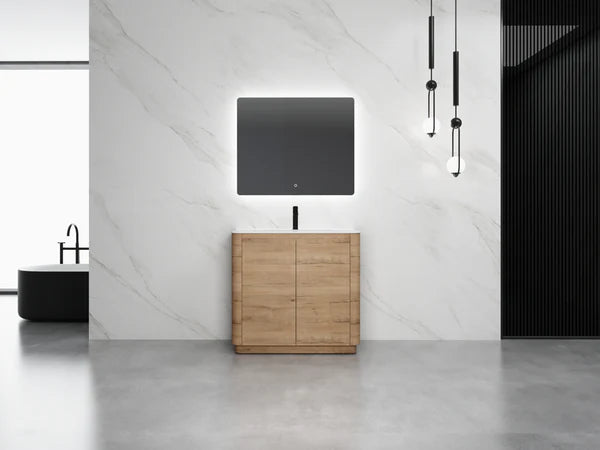 900MM BROOK PLYWOOD FLOORSTANDING VANITY WITH CERAMIC TOP