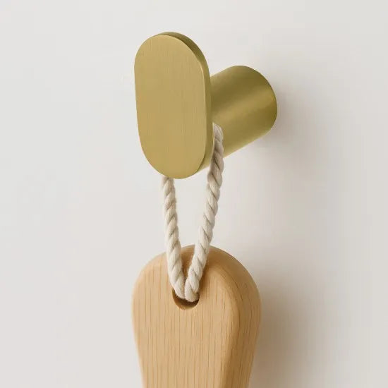 BRUSHED BRASS STAINLESS STEEL ROBE HOOK WALL MOUNTED