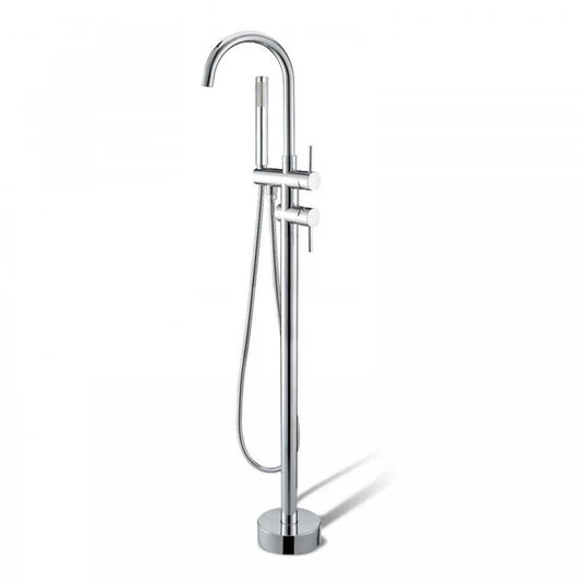 OPAL ROUND FREESTANDING BATH FILLER WITH HANDHELD SHOWER - 2 COLOURS