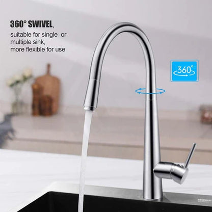 CHASE ROUND PULLOUT KITCHEN SINK MIXER - CHROME - The Tile Collection™