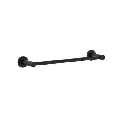 CLARK ROUND SINGLE TOWEL RAIL 300MM- BLACK