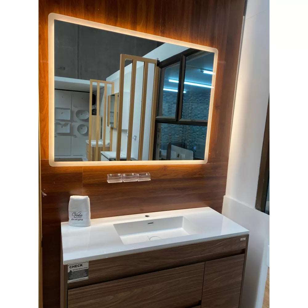 1500X750MM RECTANGULAR LED BATHROOM MIRROR WITH DEMISTER & 3 COLOURS LIGHT