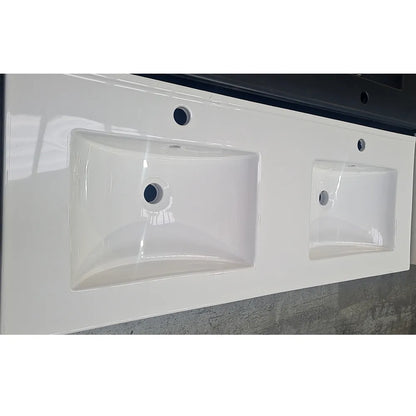 1200MM POLO LIGHT OAK PLYWOOD FREESTANDING VANITY DOUBLE BASIN