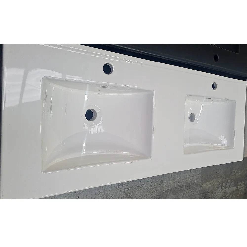 1200MM MADRID PLYWOOD LIGHT OAK FLOOR STANDING VANITY | DOUBLE BASIN - The Tile Collection™