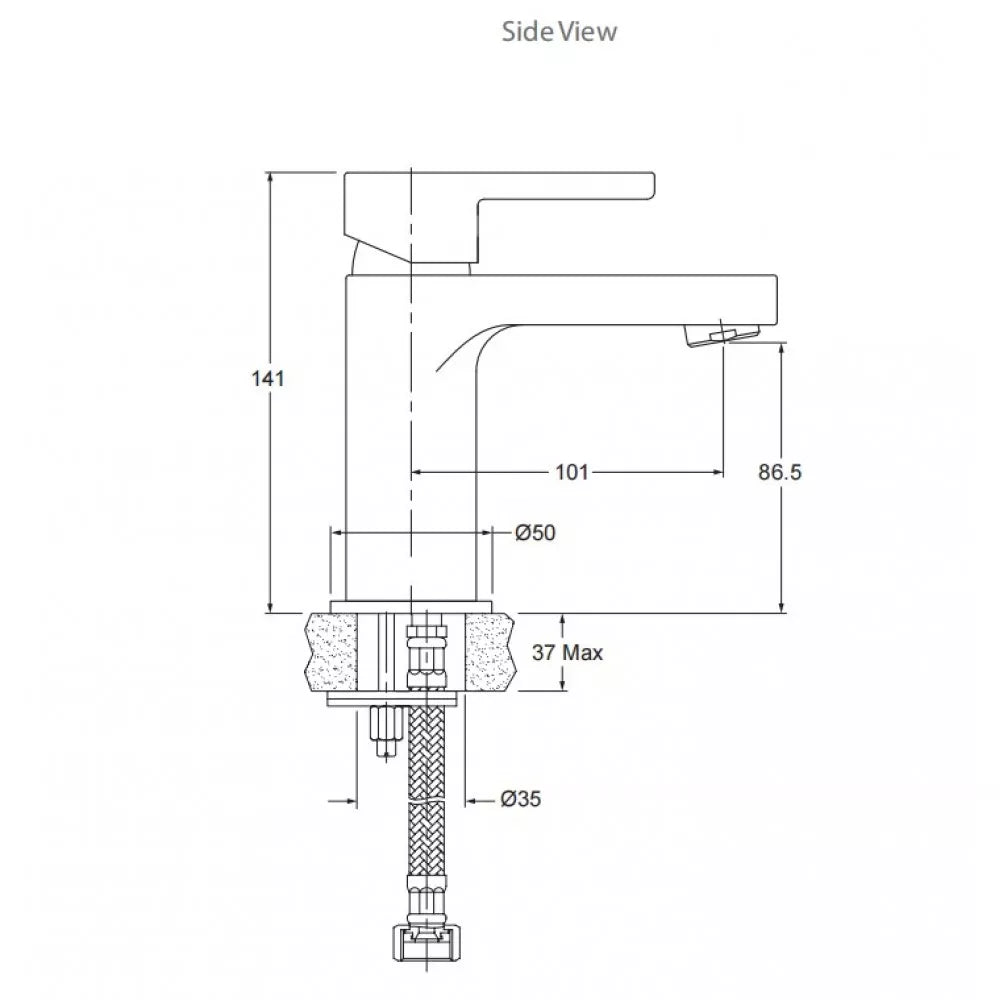 ENGLEFIELD STUDIO PIN LEVER BASIN MIXER MATTE BLACK - The Tile Collection™