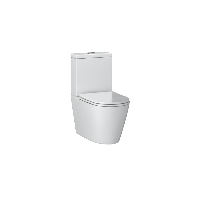 WARSAW COMPACT RIMLESS BACK TO WALL TOILET SUITE 605X375X825MM - The Tile Collection™