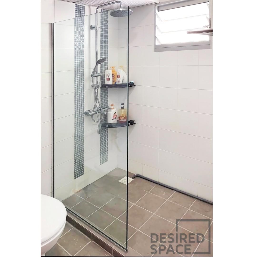 WALK IN SHOWER PANEL | CHROME | 900MM - The Tile Collection™