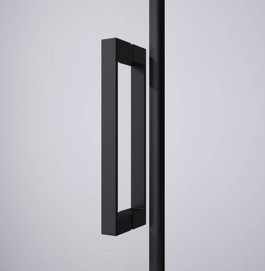 1100MM FRAMELESS SHOWER DOOR - BLACK | GLASS SLIDING DOOR NZ - The Tile Collection™
