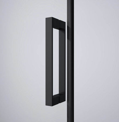 1100MM FRAMELESS SHOWER DOOR - BLACK | GLASS SLIDING DOOR NZ - The Tile Collection™