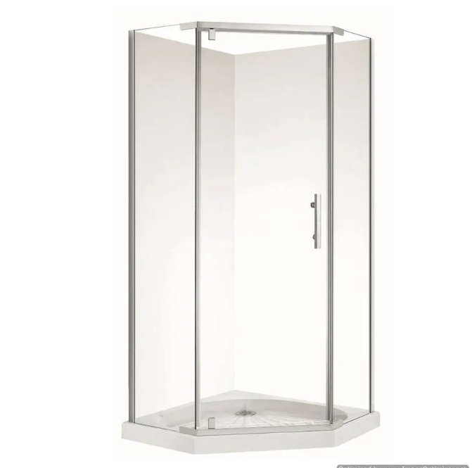 900MM ANGLED SHOWER ENCLOSURE KIT - CHROME