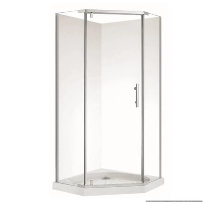 900MM ANGLED SHOWER ENCLOSURE KIT - CHROME
