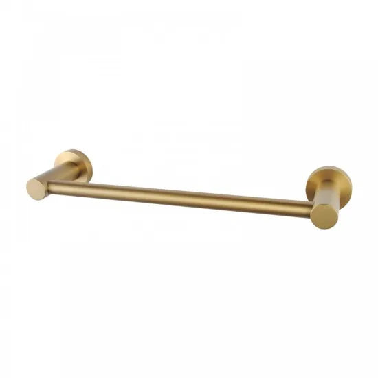 OPAL ROUND SINGLE BAR HAND TOWEL HOLDER - BRUSHED BRASS
