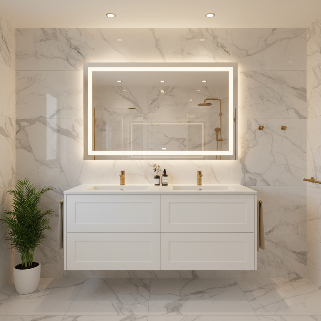 Shaker Style Double Basin Vanity 1500mm Plywood bathroom vanity NZ