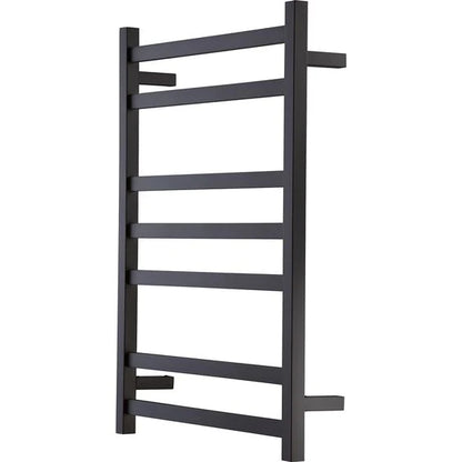 7 BAR SQUARE HEATED TOWEL RAIL HTR 800H*600W- MATTE BLACK