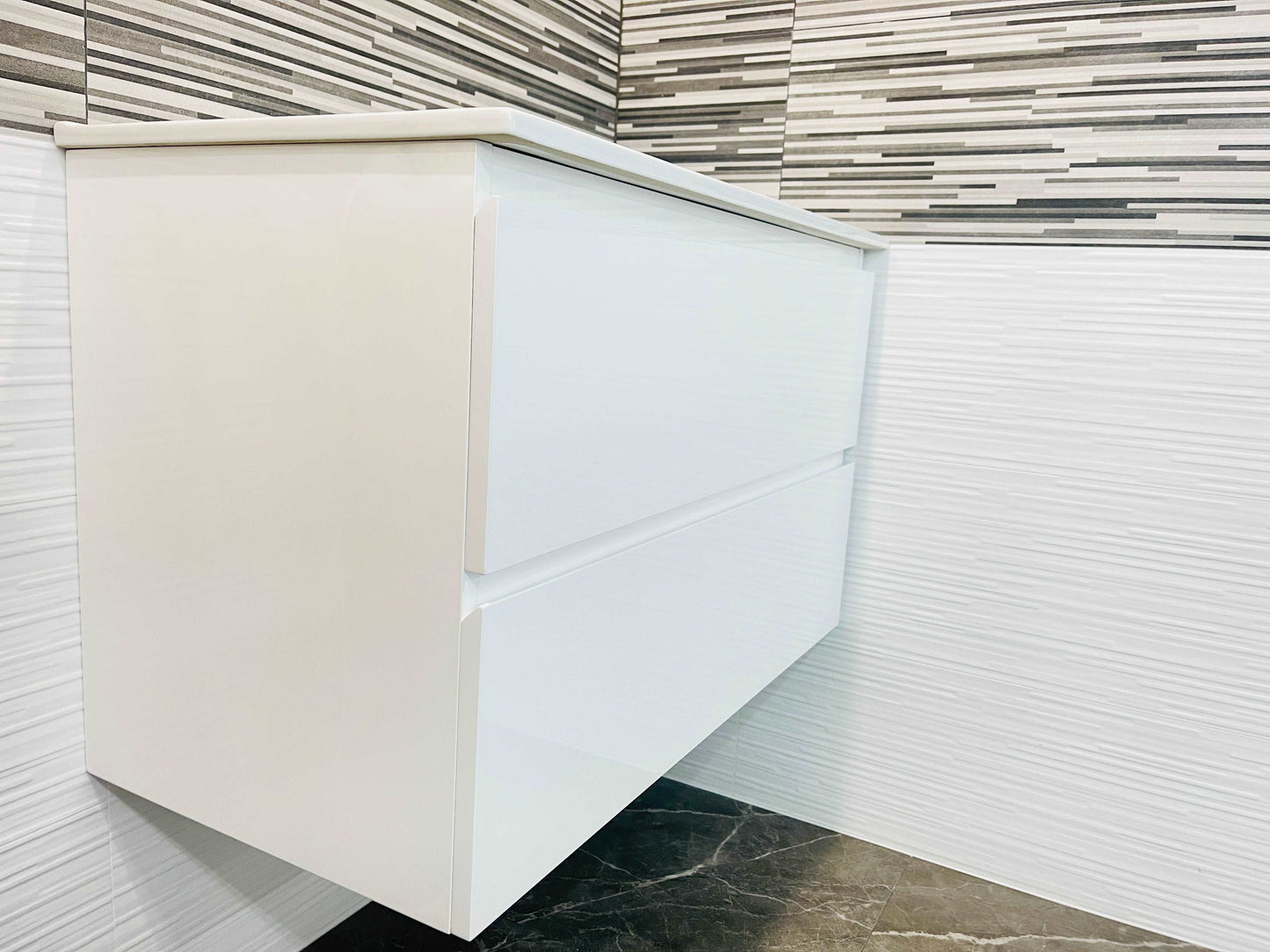 NELSON WALL HUNG VANITY | 1000MM | GLOSS WHITE | PLYWOOD - The Tile Collection™