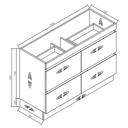 1200MM POLO GLOSS WHITE PLYWOOD FREESTANDING VANITY WITH SINGLE BASIN CERAMIC TOP