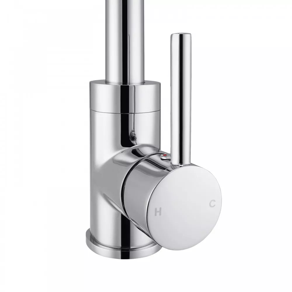 OPAL CLASSIC ROUND GOOSENECK KITCHEN SINK TAP - CHROME - The Tile Collection™