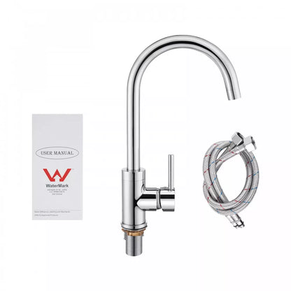 OPAL CLASSIC ROUND GOOSENECK KITCHEN SINK TAP - CHROME - The Tile Collection™