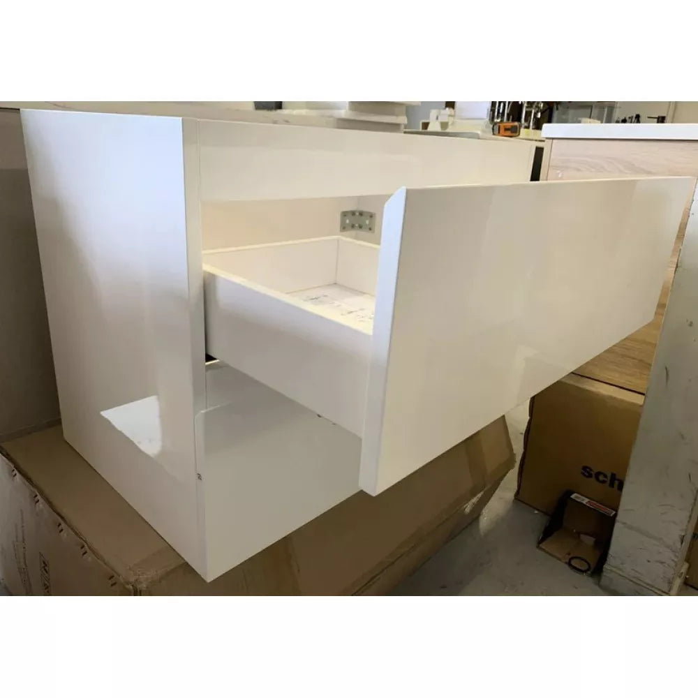 NELSON WALL HUNG VANITY | 1800MM | GLOSS WHITE | DOUBLE BASIN | PLYWOOD - The Tile Collection™