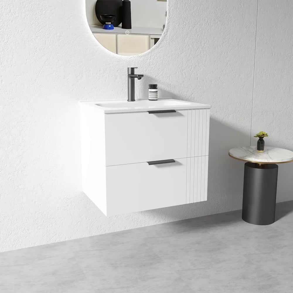 600MM AURA WALL HUNG VANITY WHITE | PLYWOOD