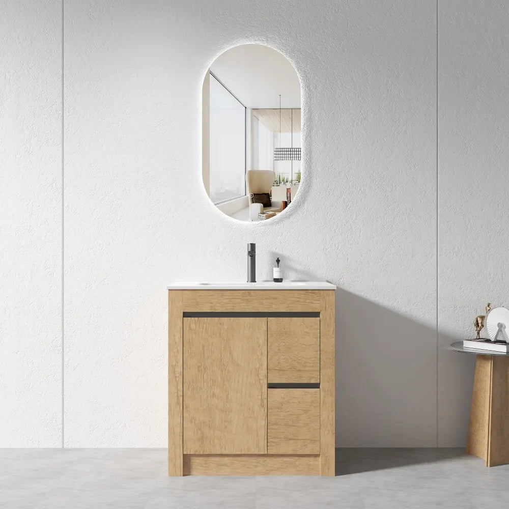 BC7 750mm PLYWOOD FLOOR STANDING VANITY WITH CERAMIC TOP - The Tile Collection™